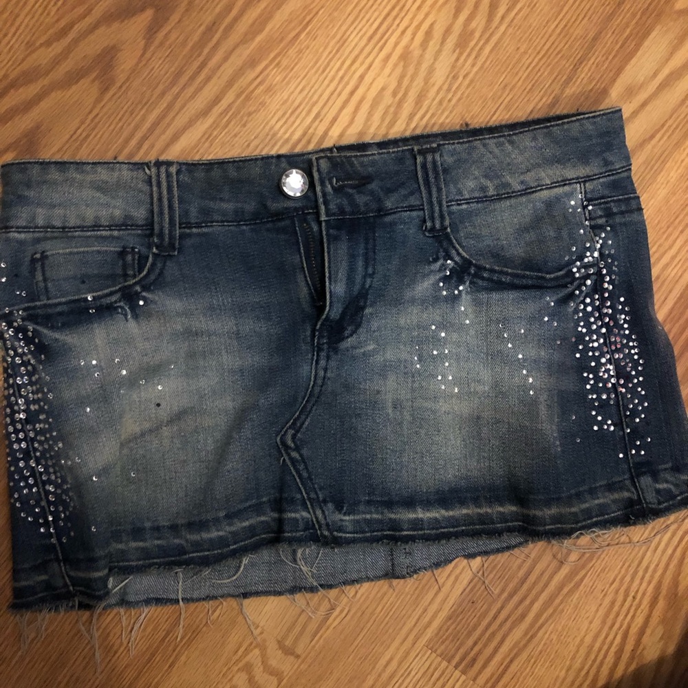 Wallflower Junior Mini Jean Skirt with Sparkle- Size 5